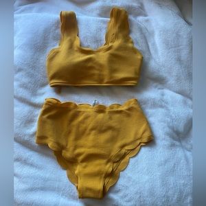Yellow two piece bikini